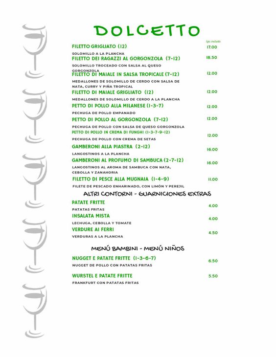 Dolcetto Ristorante Pizzería menu5