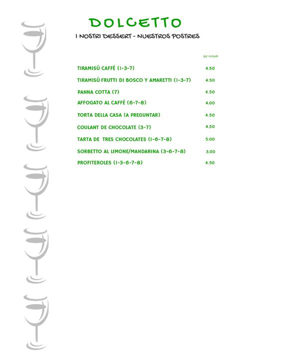 Dolcetto Ristorante Pizzería menu8